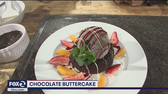 Tasting Mastro's Steakhouse chocolate buttercake