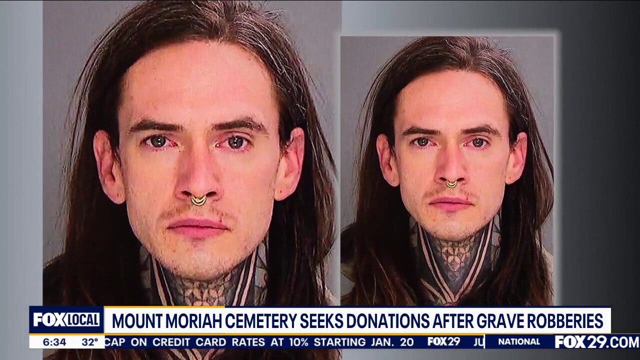 Cemetery vandalized by grave robber seeking donations for new fence