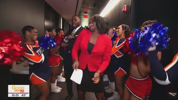 Kicking off Good Day DC at 10a with a Cheerleader Spirit Tunnel