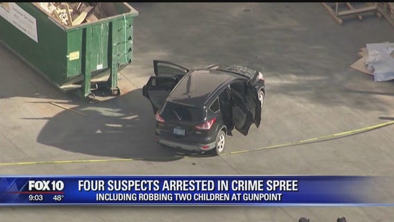 Crime spree involved robbing 2 children at gunpoint