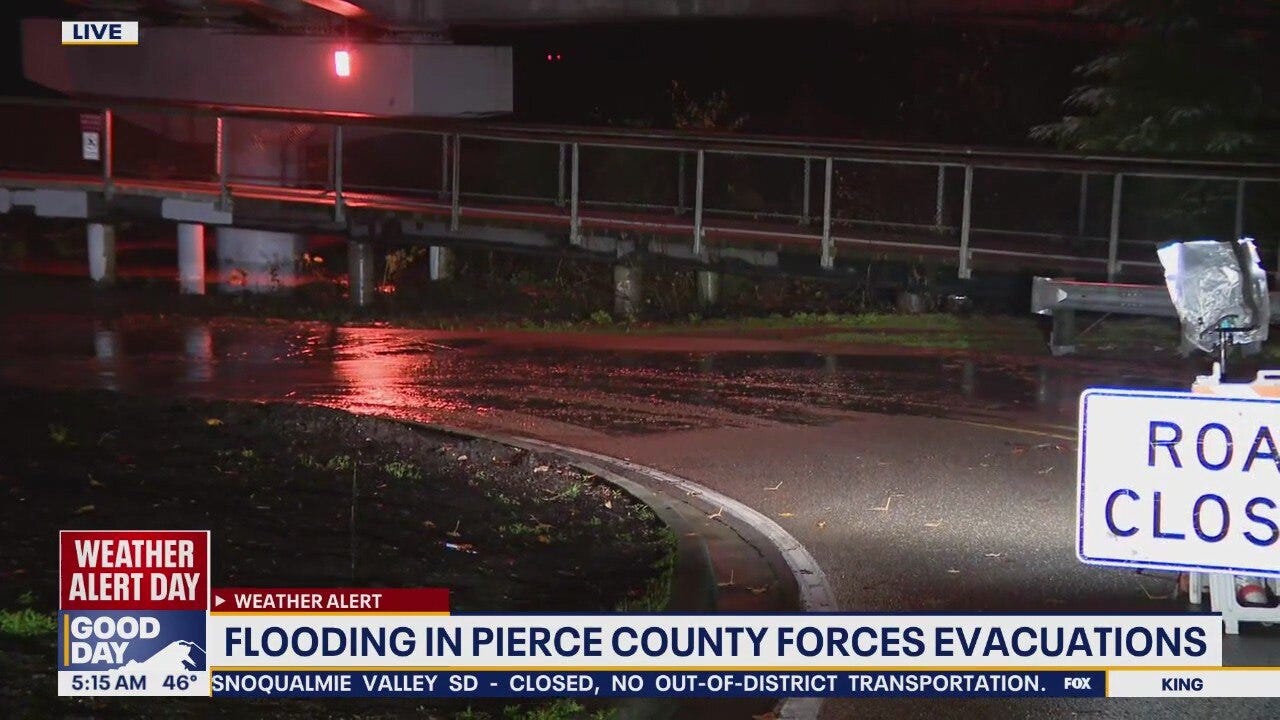 Flooding in Pierce County, WA forces evacuations