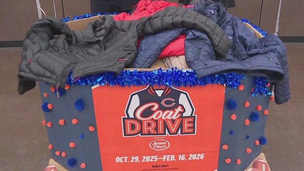 Chicago Bears team with Jewel-Osco and Salvation Army for annual winter coat drive