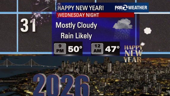 Rain in New Year's Eve forecast