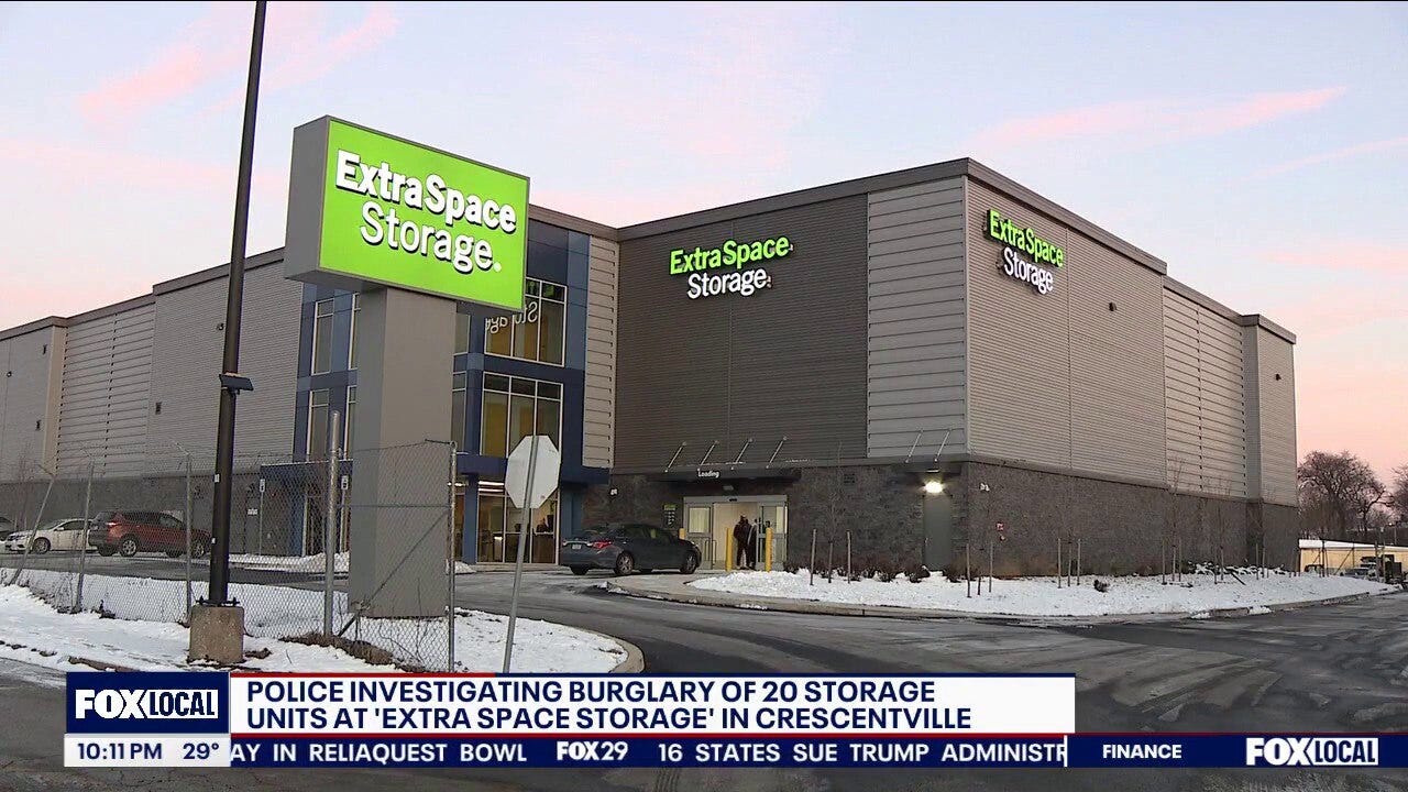 20 storage units broken into at Extra Space Storage in Philly