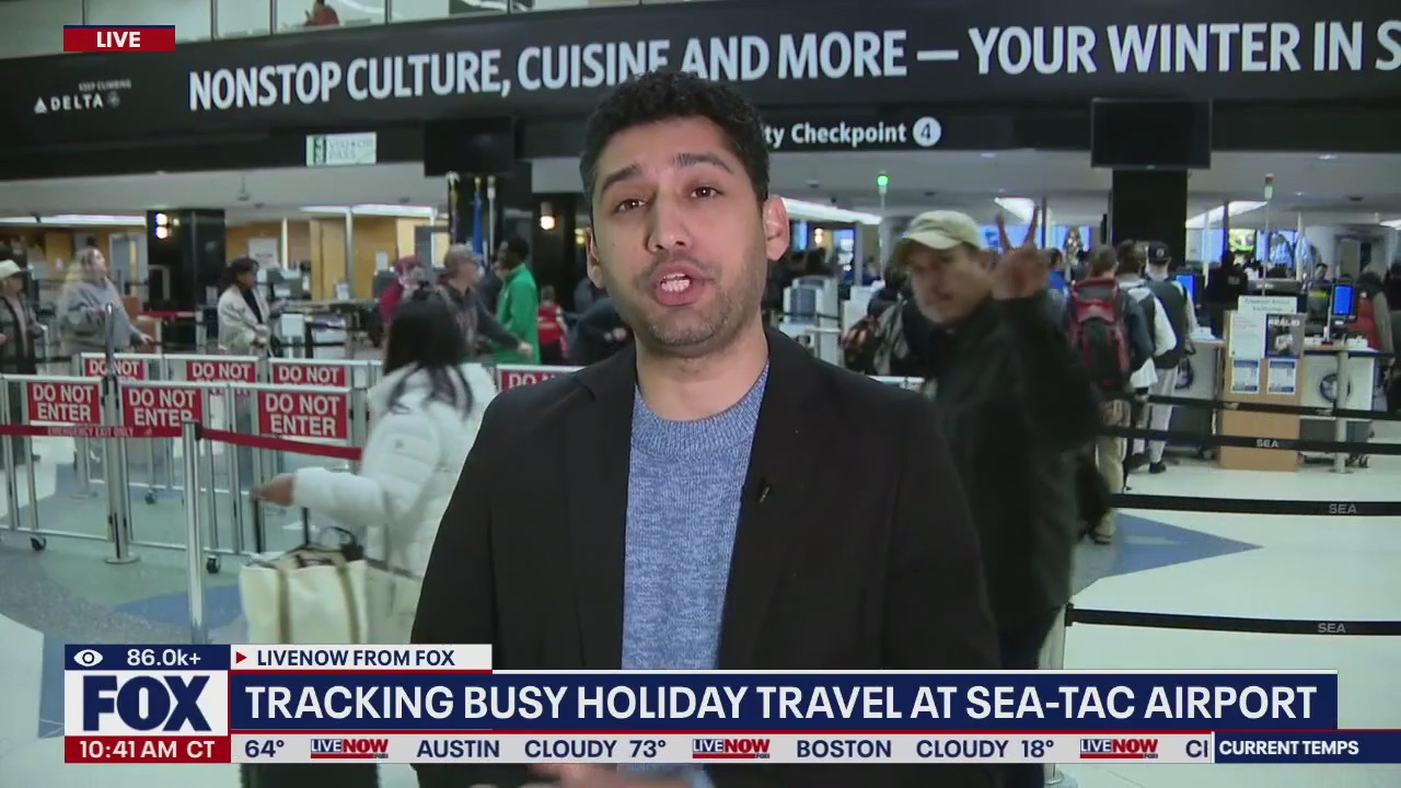 Tracking busy holiday travel at Sea-Tac Airport