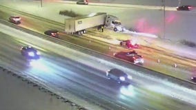 Jackknifed semi-truck in Plymouth [7 a.m. roads update]