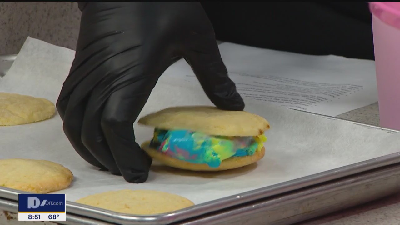 Good Cakes & Bakes Now Serving Lemon Sugar Cookie Ice Cream Sandwiches.