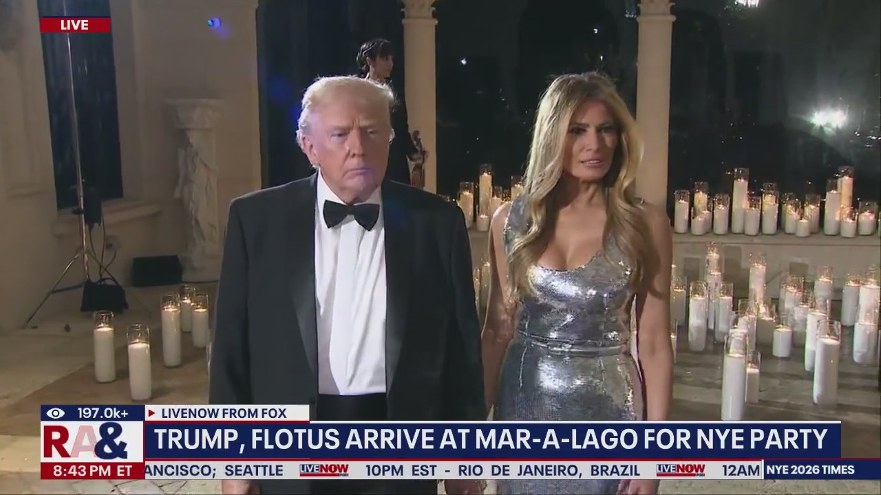 Trump, Flotus arrives at Mar-a-Lago NYE party