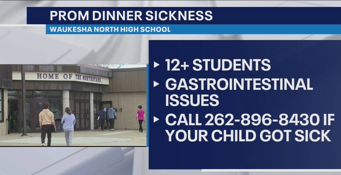 Waukesha North Prom dinner sickness impacts over a dozen kids