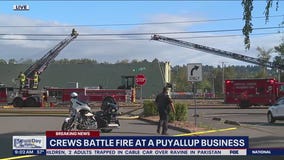 Crews battle fire at Puyallup business