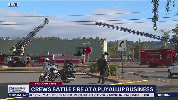 Crews battle fire at Puyallup business