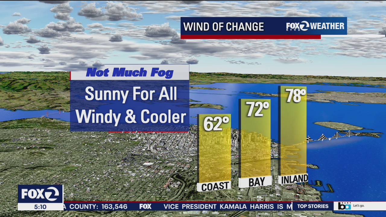 Windy, cooler