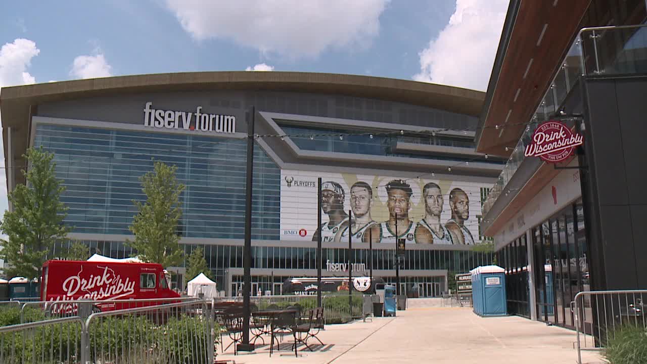 Fiserv Forum indoor watch party for Game 1