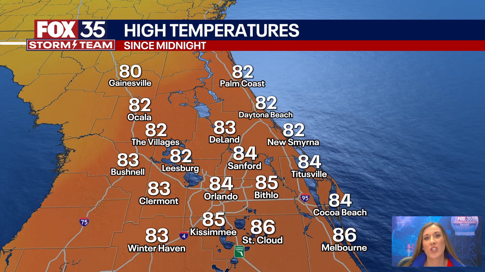 Orlando PM Weather Forecast: February 16, 2025