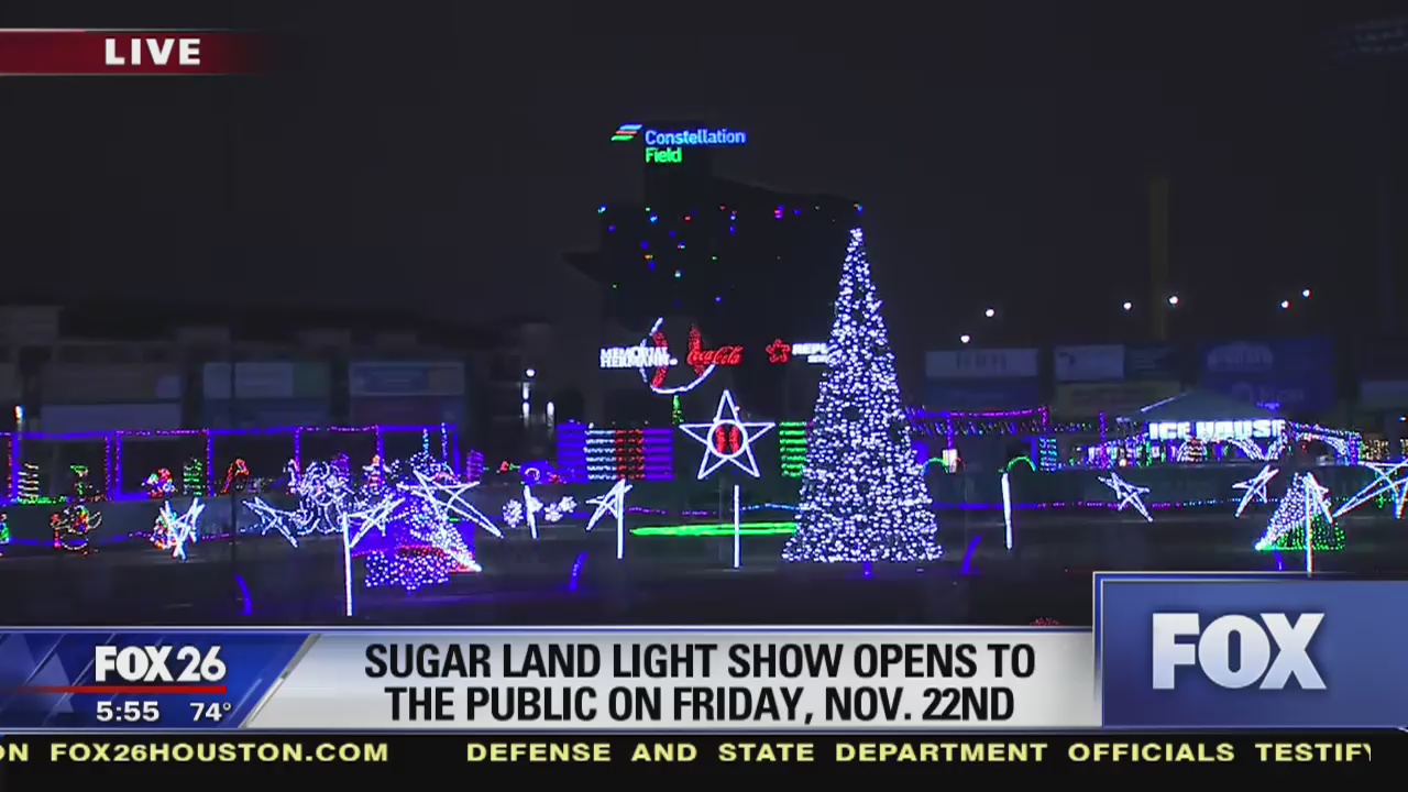 FOX 26 is first to throw the switch for the Sugar Land holiday lights