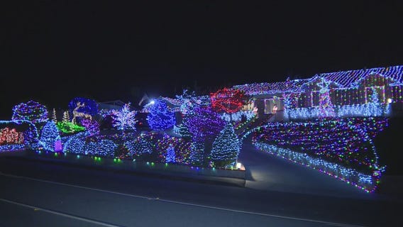 Holiday lights in Yorba Linda