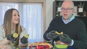 Let?s make a kiwi lotus flower