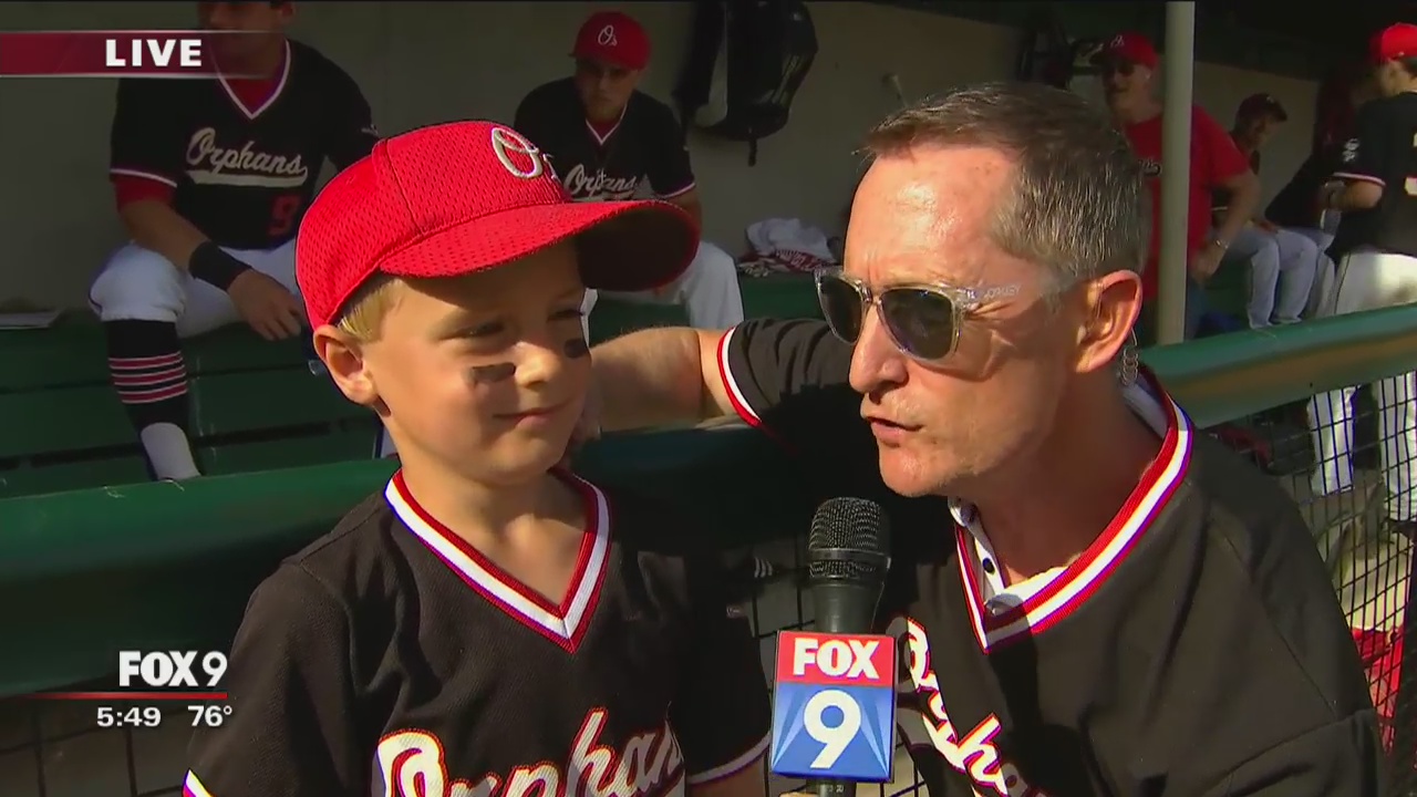 Ian Leonard warms up with Howard Lake Orphans