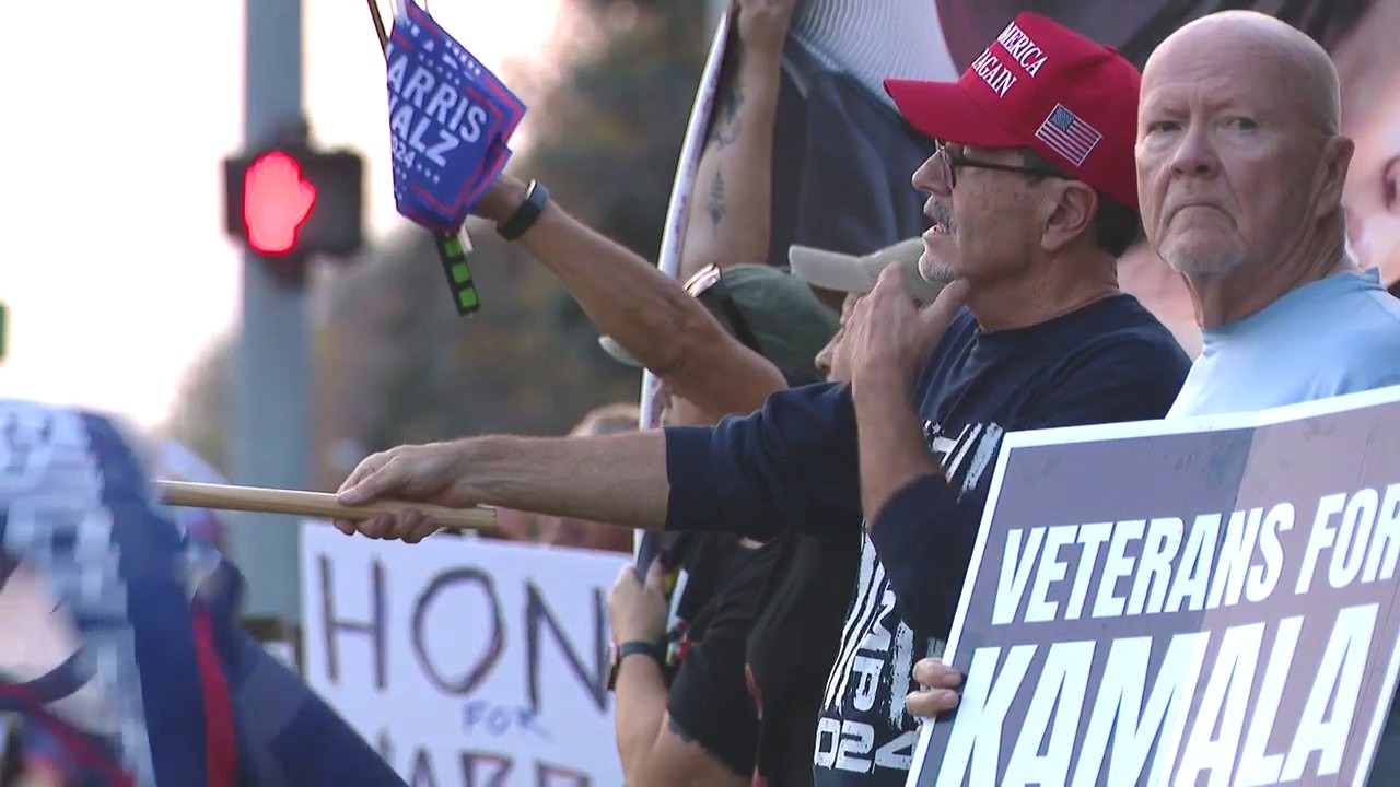 Livonia police provide security for dueling political protests on Seven Mile