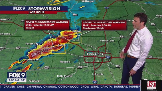 MN weather: Heavy rain, lightning - 2:05 a.m. storm update