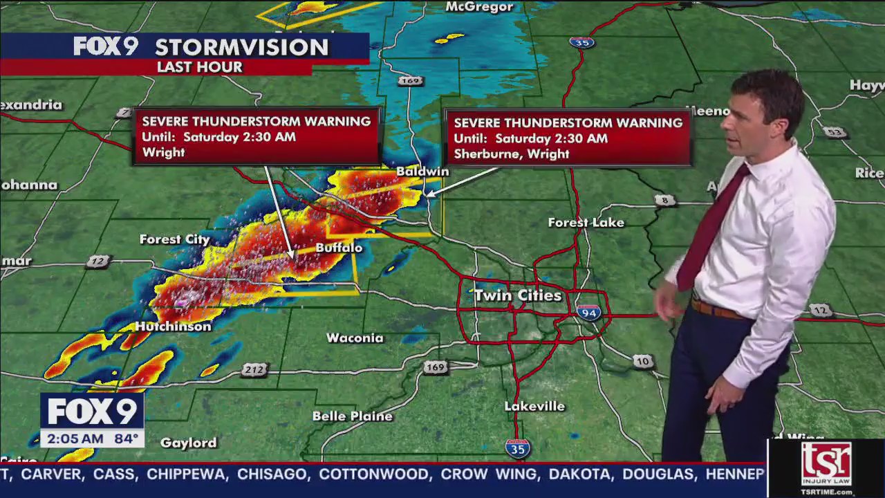 MN weather: Heavy rain, lightning - 2:05 a.m. storm update