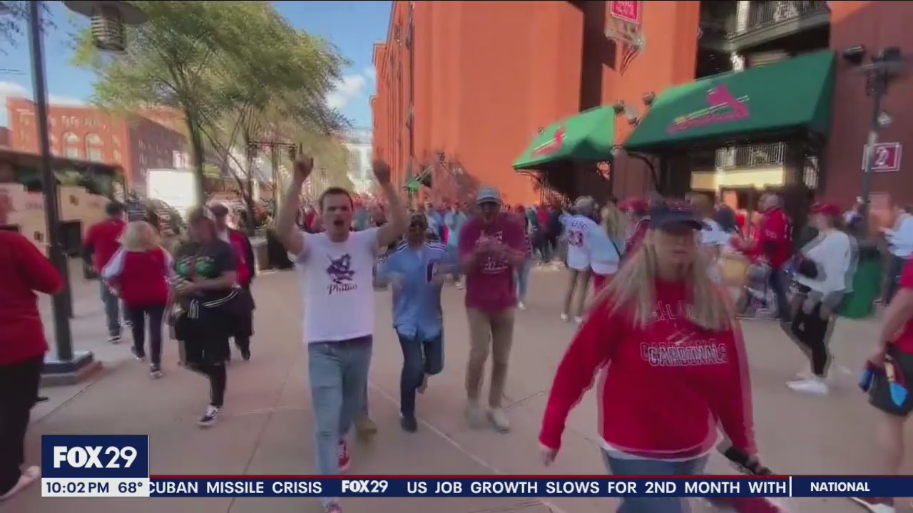 After 11-year playoff drought, Phillies fans descend on St. Louis