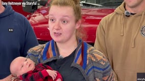 Ohio mother reunites with responders who helped after roadside childbirth