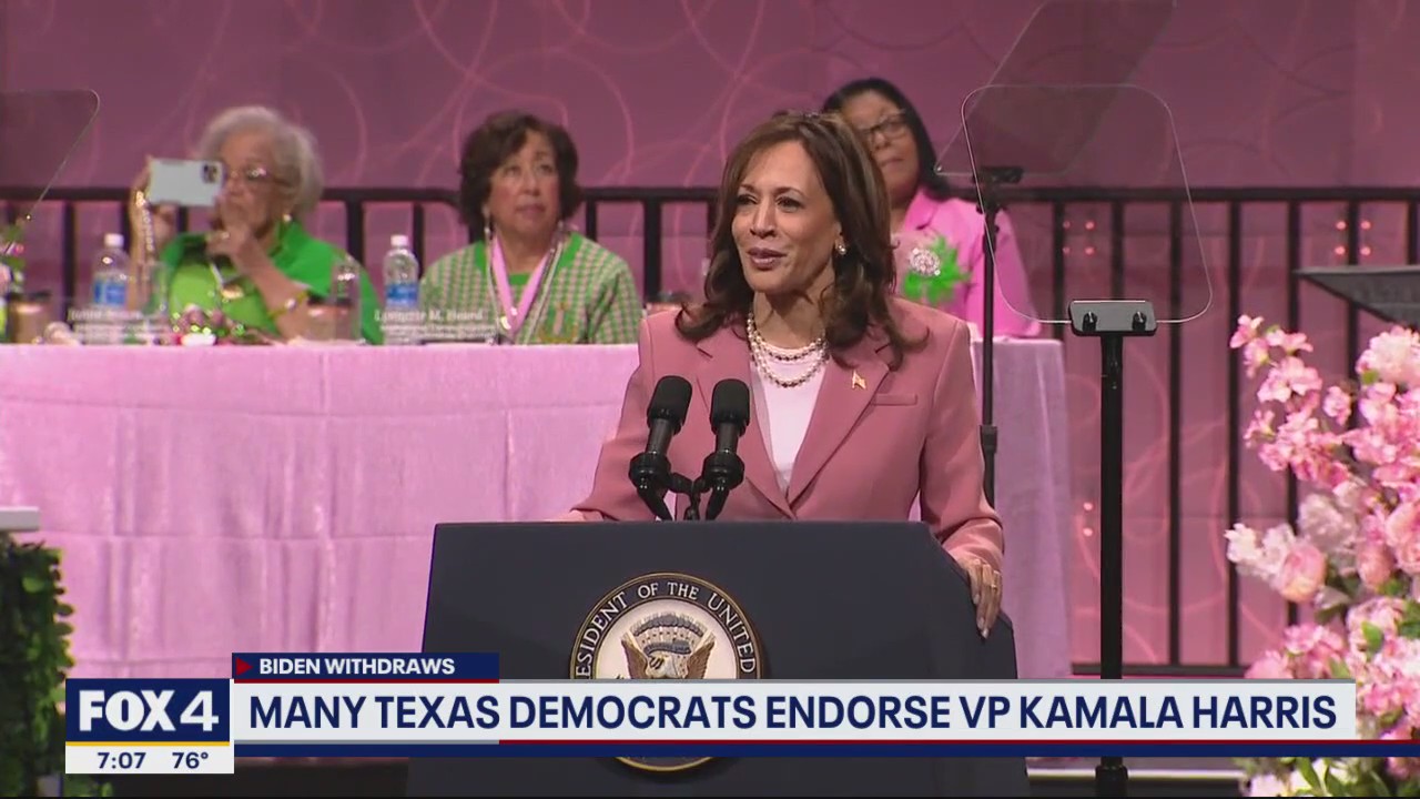 Many Texas Dems endorse Kamala Harris for president