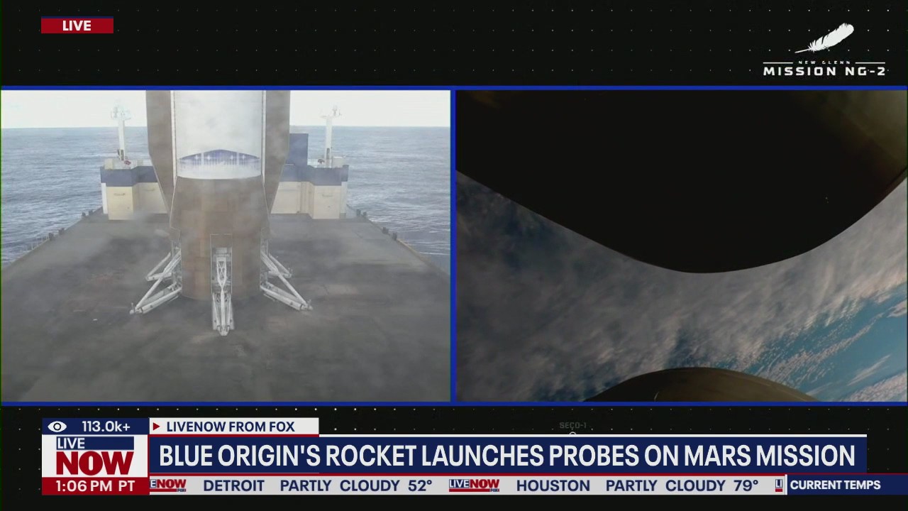 Blue Origin's rocket launches probes on mars mission
