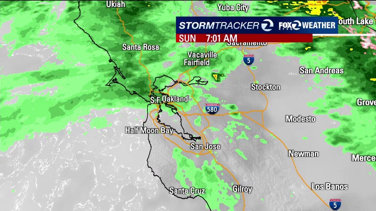 Breezy winds amid rainy conditions in the Bay Area