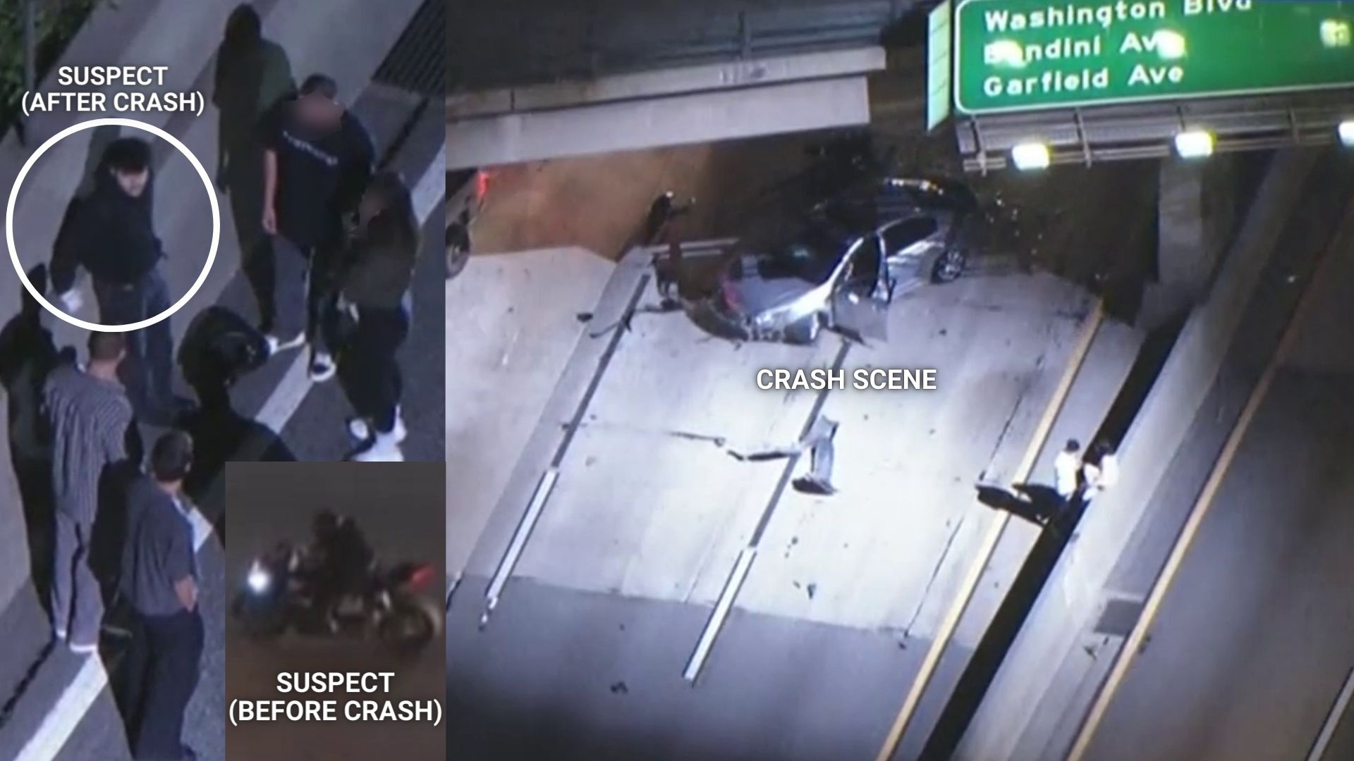 Motorcyclist crashes mid-police chase