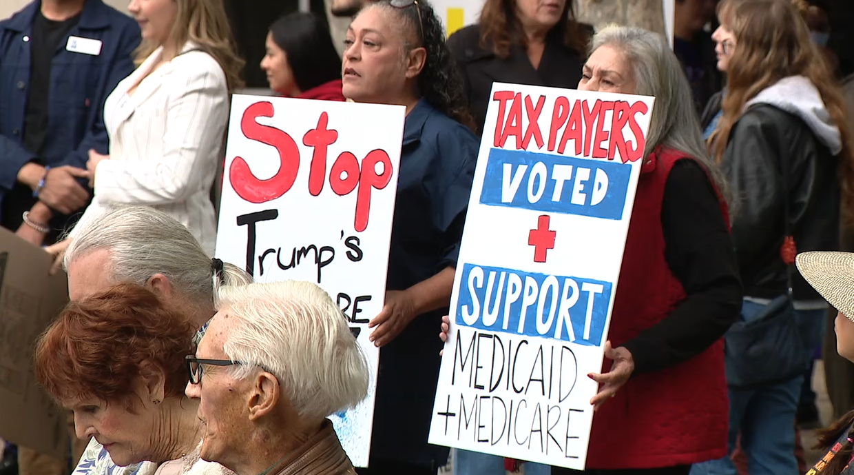 Hundreds rally against possible Trump budget cuts to Medicaid | KTVU FOX 2