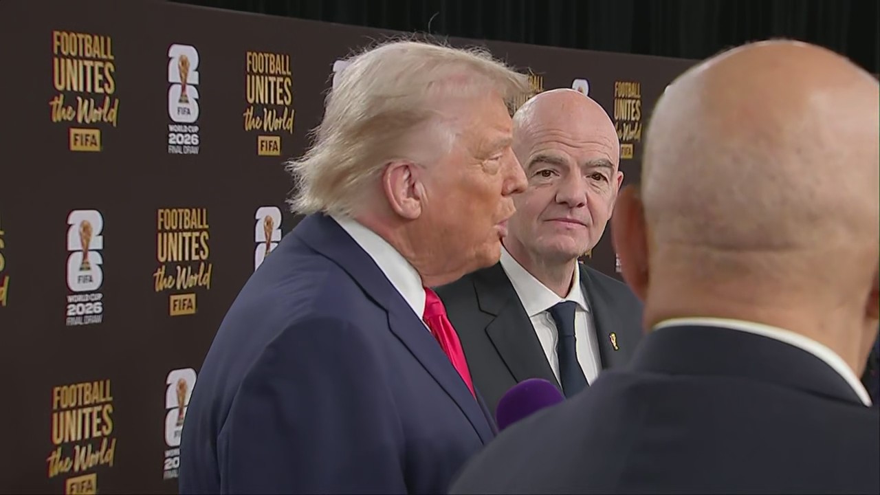 WATCH: President Trump on the FIFA World Cup draw red carpet