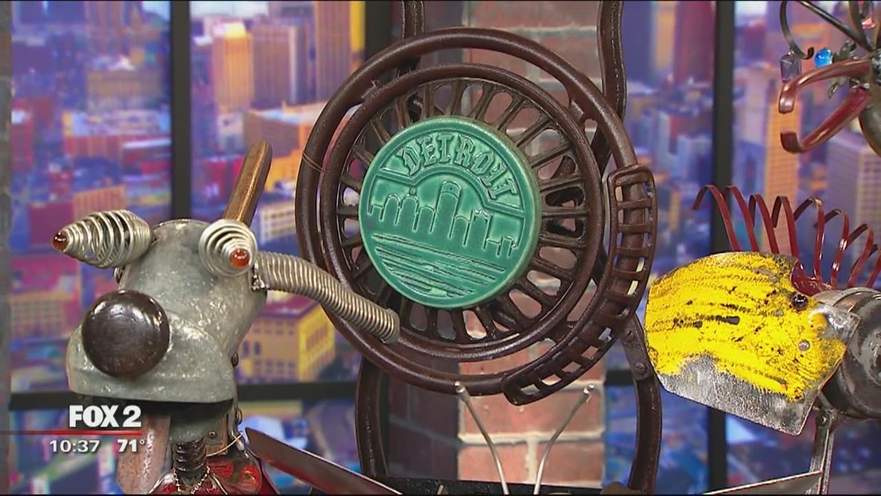 Iron Ivy known for upcycled sculptures and art