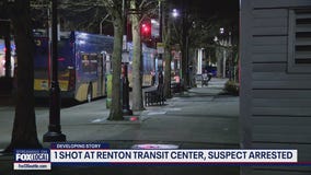 1 shot, 1 arrested in shooting at Renton Transit Center