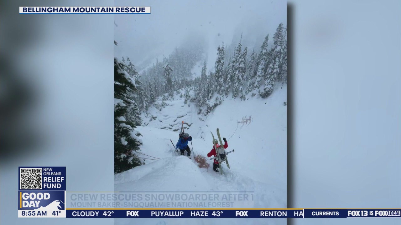 Crew rescues snowboarder after 14 hours in WA