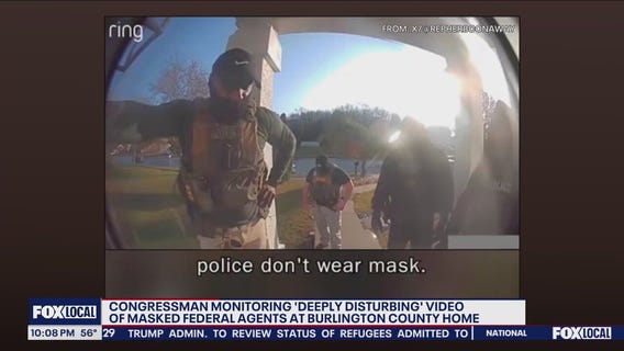 Congressman monitoring video of masked federal agents at NJ home