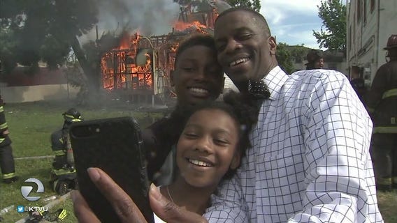 Abandoned house burned as part of Vallejo fire recruitment training