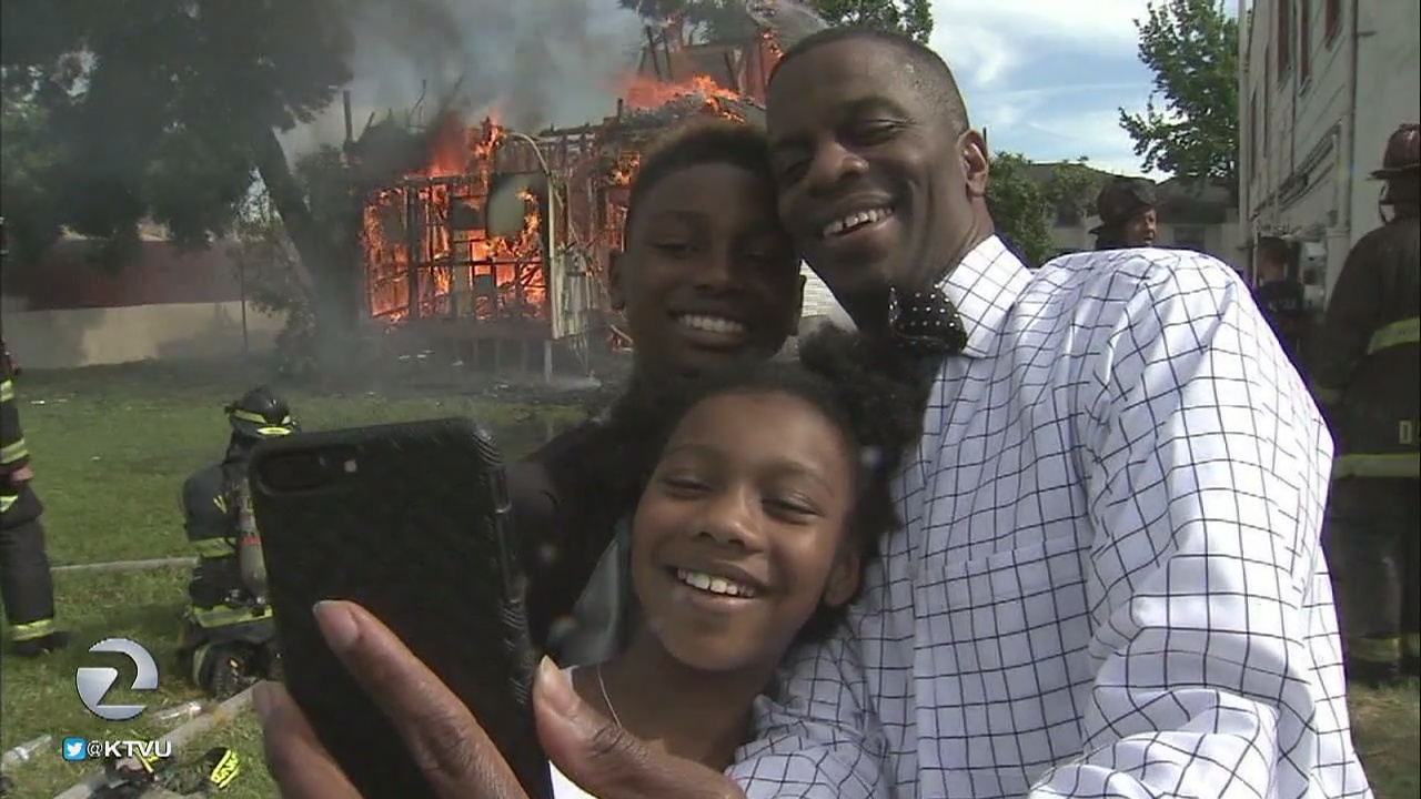 Abandoned house burned as part of Vallejo fire recruitment training