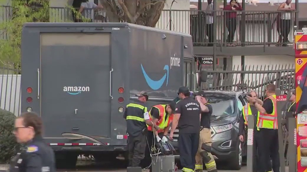 Amazon delivery truck involved in Phoenix crash