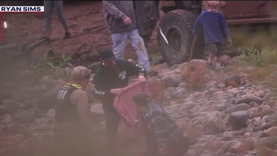 1 rescued, 1 missing after Jeep swept away with 2 people inside