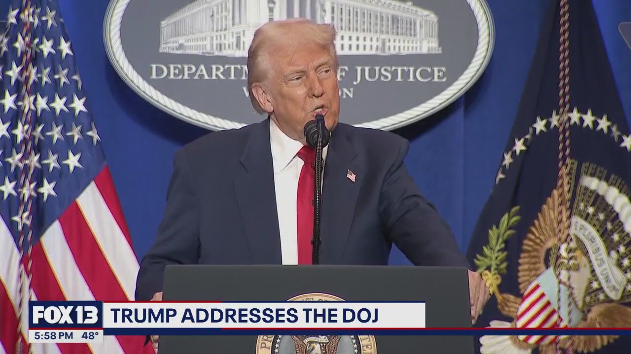 Trump addresses the DOJ