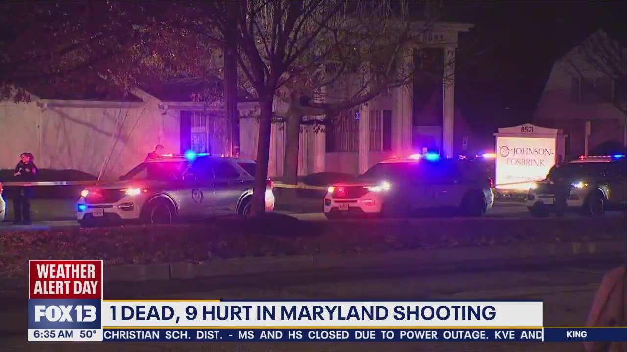 1 dead, 9 hurt in Maryland mass shooting