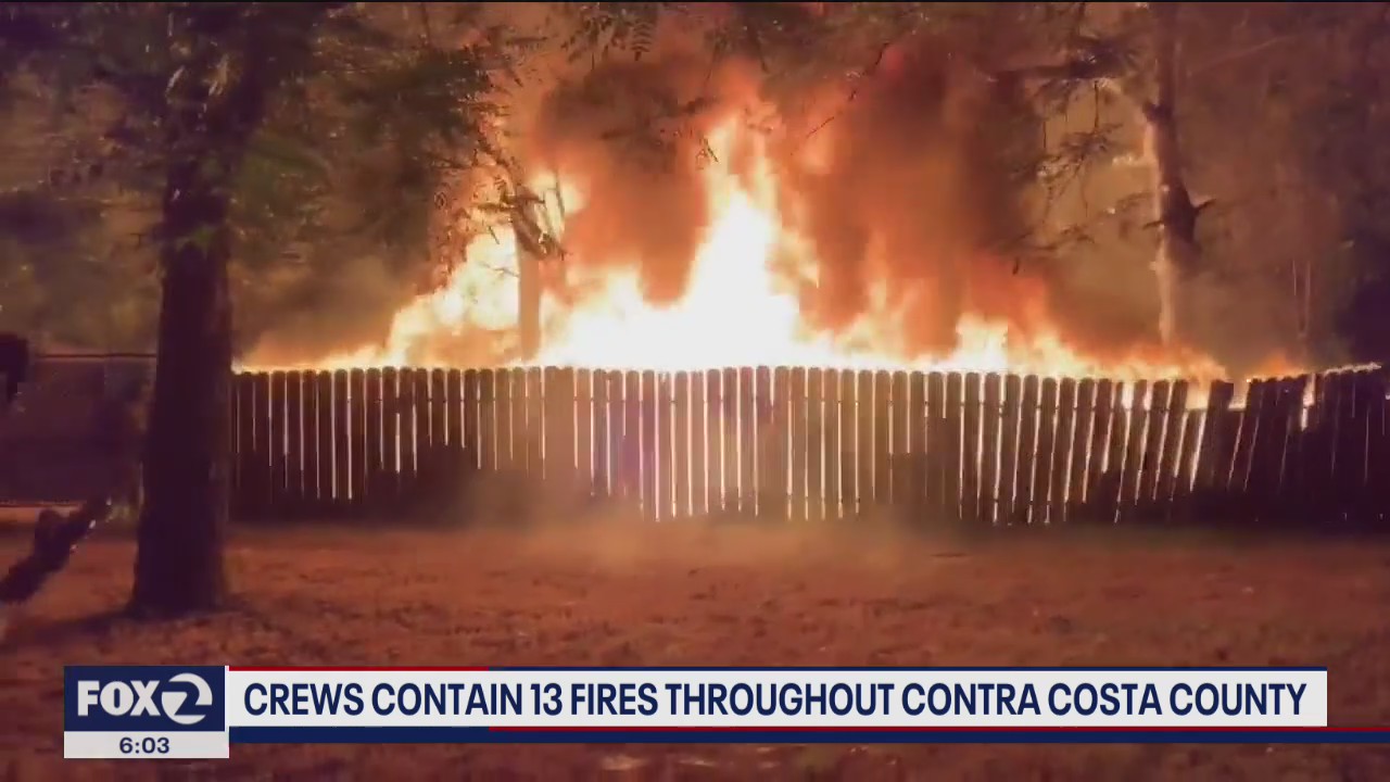 Crews contain 13 fires throughout Contra Costa County