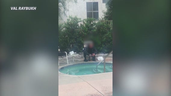 Resident confronts homeless man bathing in jacuzzi on private property