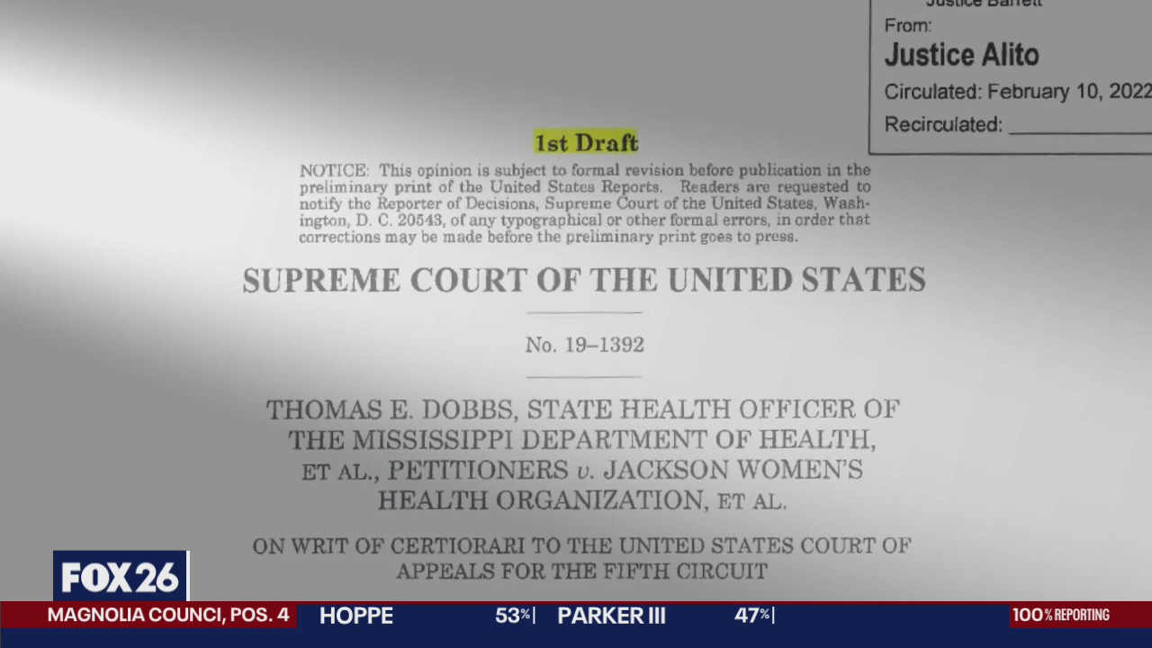 Leaked Supreme Court Document On Possible Overturn Of Roe v. Wade