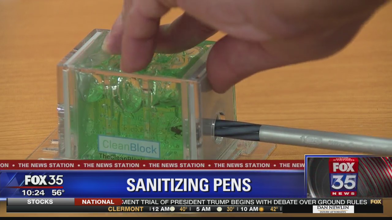 Device designed to sanitize pens