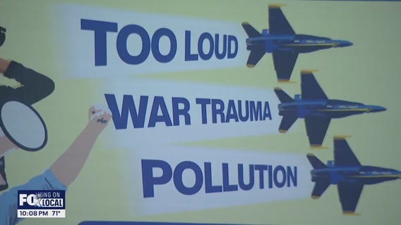 Billboard goes up protesting Blue Angels in Seattle