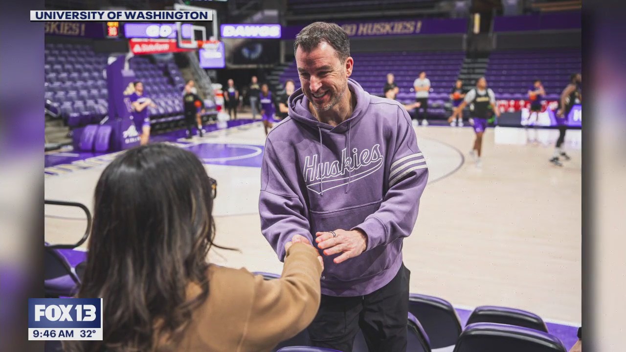 UW men's basketball team hosts cancer survivor