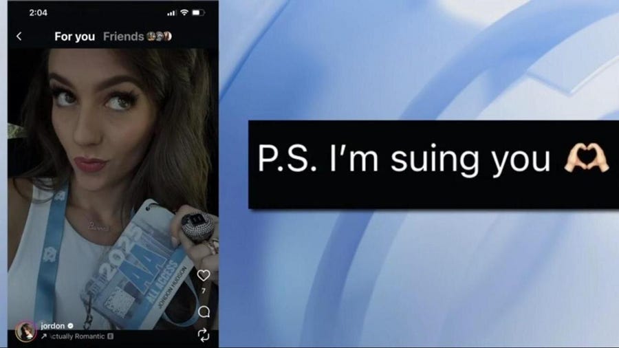 Jordon Hudson says she's suing podcaster Pablo Torre